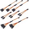Treehobby 8PCS JR Plug Splitter,JR Male Female Y Cable,JR Y Parallel Adapter Splitter Harness Compatible with RC Model Cars or Airplanes view 3