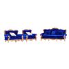 1/25 Dollhouse European Couch Settee Sofa Chair, Exquisite Design, Well Crafted, Miniature Dollhouse Accessories (Blue) view 2