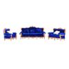 1/25 Dollhouse European Couch Settee Sofa Chair, Exquisite Design, Well Crafted, Miniature Dollhouse Accessories (Blue) view 3