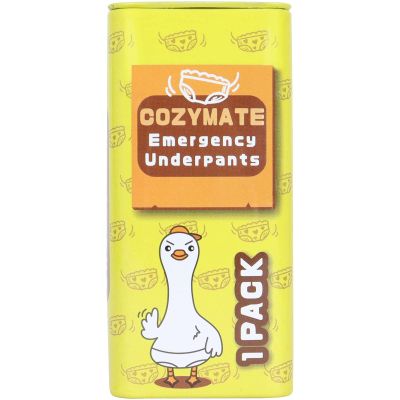 COZYMATE Emergency Underpants Gag Gifts, Travel Out Instant Underwear in Compact Tin Container, Great Funny Useful White Elephant Gift Exchange for Men Women Adult