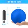 Yunsailing 24 Pack Dodgeballs Bulk 6 Inch Operation Christmas Playground Balls Rubber Bouncy Inflatable Kickball with Pump for Kids Adult Outdoor Handball Game Christian Donation Gift (Blue) view 2