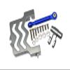 GPM Upgrades Aluminum Servo Mount +Aluminum Tie Rod+25T Aluminum Servo Horn for 1/5 X-MAXX 6S/8S Monster Truck RC Cars (Gray) view 1