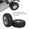 RC Car Tires, Durable Metal Rubber Upgrade Replacement, 1/12 Scale RC Crawler Tires for Off-Road Racing Crawling and Hobbyist Model Building (Silver) view 4