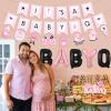 Cheereveal BBQ Baby Shower Decorations Girl Pink, Baby Q Party Decorations with Pink Checked Tablecloth Baby Q Foil Balloons for Barbecue Themed Baby Shower Birthday Party view 2