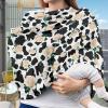LedBack Flower Cow Print Stretchy Car Seat Cover for Babies,Nursing Cover Breastfeeding Cover,Soft Breathable Baby Carseat Canopy view 2