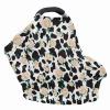 LedBack Flower Cow Print Stretchy Car Seat Cover for Babies,Nursing Cover Breastfeeding Cover,Soft Breathable Baby Carseat Canopy view 3