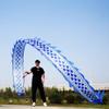 8 Meters (26.2 FT) Square Exercise Dance Dragon Poi with 3D Dragon Head and Swing Rope Combo, Chinese Dragon Dance Wulong Flowy Ribbon Streamer Outdoor Fitness Dragon Stage Prop Set (Celadon Blue) view 2