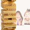 KS Tumbling Tower Game 72 Pieces Challenging Building Blocks Wood Stacking Balancing Backpacking Night Game for House Parties Holiday Travel Set - Pack of 1 with Custom KS Luggage Tag view 3