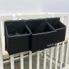 surebaby Hanging Baby Diaper Caddy, 3-in-1 Changing Table Diaper Organizer Holder For Baby Crib, Nursery Organization Diaper Stacker Storage For Crib, Changing Table-Black view 1