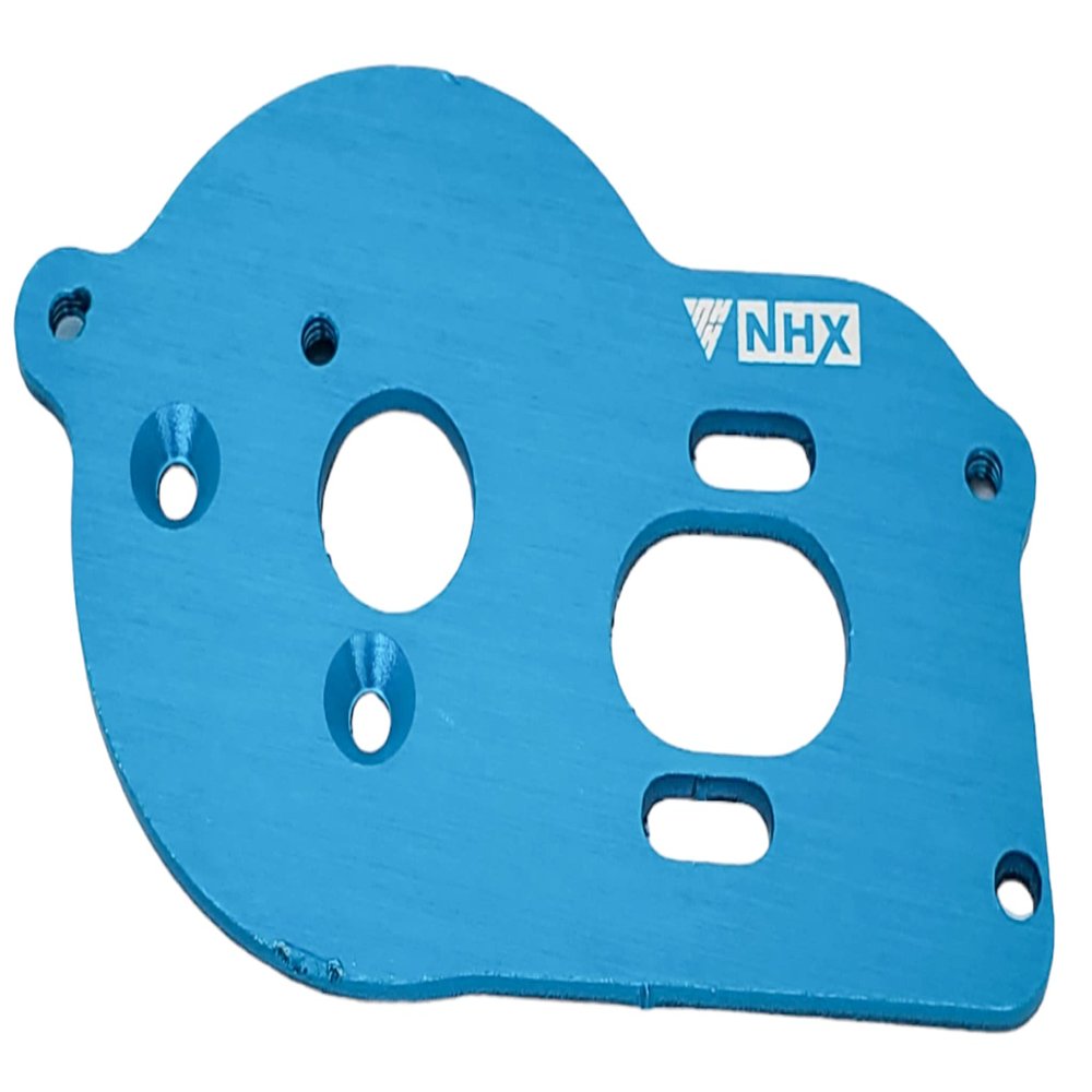NHX RC Aluminum Motor Mount Plate w/Heat Sink Fins for Losi Mini-T 2.0 -Blue