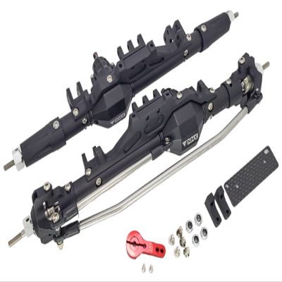 NHX RC V2 Alum Axle w/Heavy Duty Gears & Truss & Steering Knuckle - Black for Axial Wraith / RR10