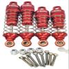 NHX RC Aluminum Front & Rear Shocks (4): Losi Mini-T 2.0 -Red view 1