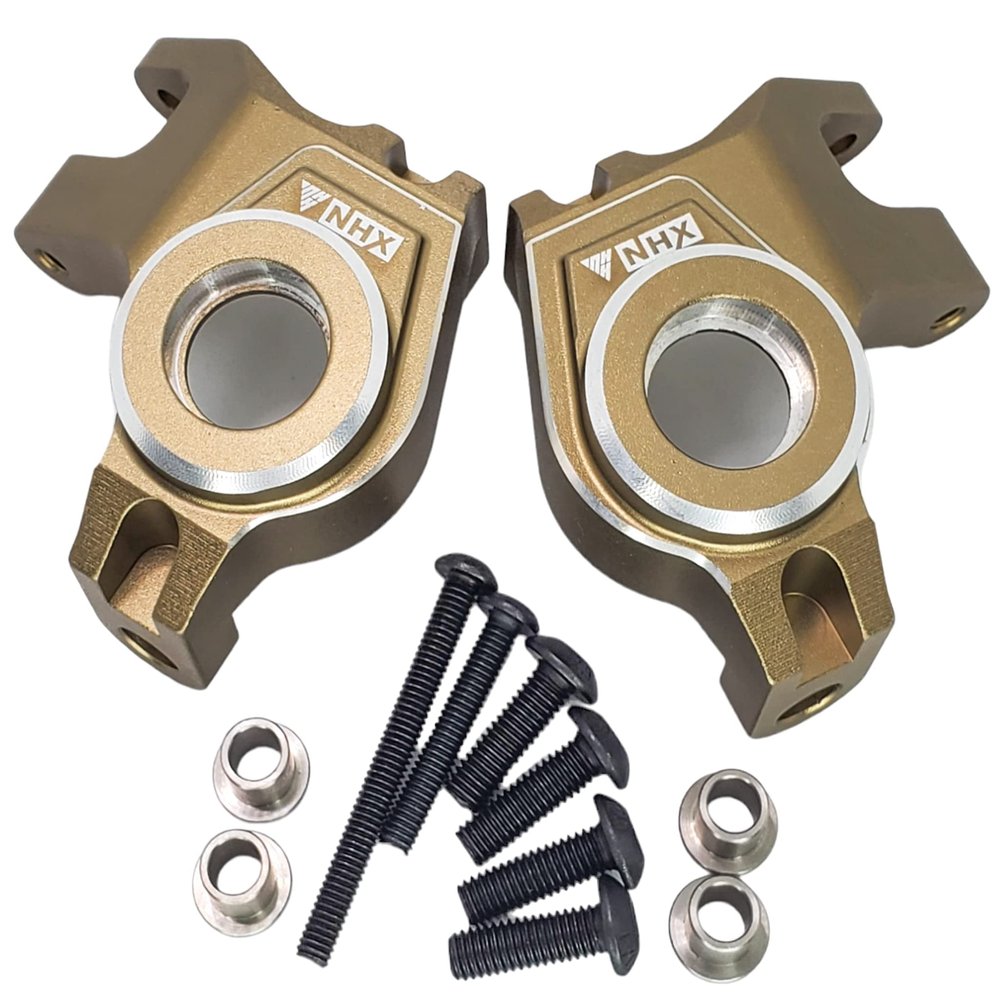 NHX RC Aluminum Front Steering Knuckle Spindle L/R for Axial SCX6 -Bronze