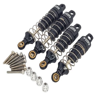 NHX RC Aluminum Front & Rear Shocks (4): Losi Mini-T 2.0 -Black