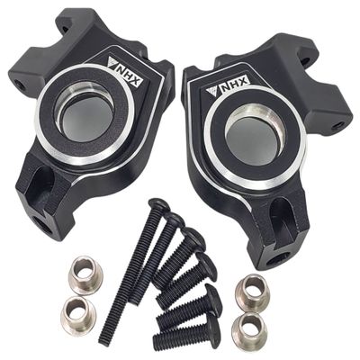 NHX RC Aluminum Front Steering Knuckle Spindle L/R for Axial SCX6 -Black
