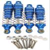 NHX RC Aluminum Front & Rear Shocks (4): Losi Mini-T 2.0 -Blue view 1