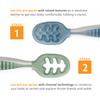 NumNum Baby Bowl & 2 Pack GOOtensils Baby Spoons, Suction Bowls for Baby 4+ Months, Extra Strong Non-Slip Suction, 100% Food-Grade Silicone, BPA-Free, Microwave & Dishwasher Safe (Green/Blue) view 2
