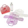 Fun Express 8" x 3 3/4" x 7" Small Jelly Beach Plastic Tote Bags - 6 Pieces view 1