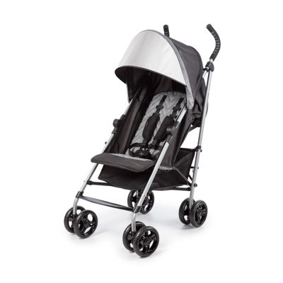 3Dlite ST Convenience Stroller, Black & Gray - Lightweight Stroller with Steel Frame, Large Seat Area, Multi-Position Recline, Large Storage Basket - Infant Stroller for Travel and More