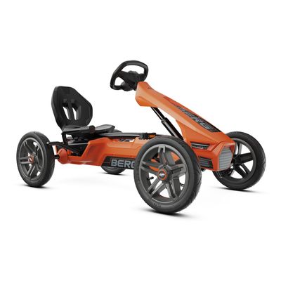 BERG Pedal Kart Rally NRG Orange | Children's Vehicle, Pedal Kart with Adjustable seat, with Freewheel, Children's Toys Suitable for Children Aged 4-12 Years