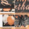 Black and Rose Gold Happy Birthday Banner Sign, Happy Birthday Backdrop for Girls Women Birthday Party Decorations view 3