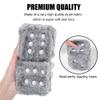 AuMoHall 2.95'' Retro Fuzzy Plush Dice Car Charm Square Plush Dice Car Rear View Mirror Hanging Ornament Car Mirror Hanging Accessories, Gray view 3