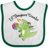 inktastic Lil' Dungeon Crawler- Cute Dragon Baby Bib White and Green 418ac view 1