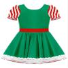 ACSUSS Kids Girls Gingerbread Cookie Costume Christmas Candy Cane Stripe Sequins Dance Party Tutu Dress Green 14 Years view 4