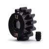 Machined Hardened Steel 13T Motor Pinion Gear for Traxxas 1/8 Sledge Replace 6483X (1.0 Metric Pitch) (fits 5mm Shaft) view 1