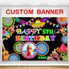 Custom Space Mexican Fiesta Carnival Happy Birthday Party Decorations Supplies Personalized Mexican Fiesta Carnival Birthday Backdrop Banner(5x7.5ft) view 1
