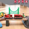 Battery Operated Train for Wooden Track,Powerful Engine Locomotive Remote Control Train Toy with Light and Sounds Gift for Boy Kids Toddlers, Compatible with Thomas, Brio, Chuggington view 2