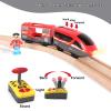 Battery Operated Train for Wooden Track,Powerful Engine Locomotive Remote Control Train Toy with Light and Sounds Gift for Boy Kids Toddlers, Compatible with Thomas, Brio, Chuggington view 3
