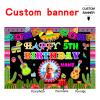 Custom Space Mexican Fiesta Carnival Happy Birthday Party Decorations Supplies Personalized Mexican Fiesta Carnival Birthday Backdrop Banner(5x7.5ft) view 2