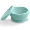 Octopod Silicone Baby Suction Bowl With Lid - Toddler & Baby Bowls, Baby Food Containers, Spill Proof Bowls For Toddlers, Suction Baby Bowls With Lids, Food Grade Silicone Bowls For Babies (Blue) view 1