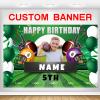 Custom Football Sports Happy Birthday Party Decorations Supplies Personalized Football Sports Birthday Backdrop Banner(5x7.5ft) view 1