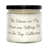 Funny Toy Collecting Candle, The Voices in My Head are Telling Me to Go Toy Collecting., Brilliant for Friends, Holiday view 1