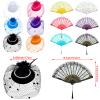 18 Pcs Tea Party Accessories for Women with Tea Party Hats Folding Fan Lace Gloves 2025 Derby Hats for Women Female Lets Partea Favors Costumes view 2