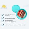 Octopod Silicone Baby Suction Bowl With Lid - Toddler & Baby Bowls, Baby Food Containers, Spill Proof Bowls For Toddlers, Suction Baby Bowls With Lids, Food Grade Silicone Bowls For Babies (Turquoise) view 2