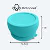 Octopod Silicone Baby Suction Bowl With Lid - Toddler & Baby Bowls, Baby Food Containers, Spill Proof Bowls For Toddlers, Suction Baby Bowls With Lids, Food Grade Silicone Bowls For Babies (Turquoise) view 3