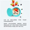 Octopod Silicone Baby Suction Bowl With Lid - Toddler & Baby Bowls, Baby Food Containers, Spill Proof Bowls For Toddlers, Suction Baby Bowls With Lids, Food Grade Silicone Bowls For Babies (Turquoise) view 4