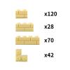 Feleph 260 Pieces Masonry Profile Bricks Set Multicolor Building Blocks for Wall MOC Parts and Pieces Diverse Bulk Toy Set Compatible with Major Brands view 3