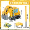 Ferraycle Excavator Construction Truck Pinata for Boys Birthday Party Supplies Bundle with Blindfold Bat Confetti Number Crane Tractors Pinata for Party Supplies view 2