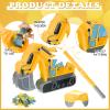 Ferraycle Excavator Construction Truck Pinata for Boys Birthday Party Supplies Bundle with Blindfold Bat Confetti Number Crane Tractors Pinata for Party Supplies view 3