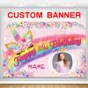 Custom Unicorn Rainbow Happy Birthday Party Decorations Supplies Personalized Unicorn Rainbow Birthday Backdrop Banner(5x7.5ft) view 1