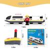 Electric Remote Control Train Toy for Wooden Train Tracks,Battery Operated Locomotive Train Magnetic Bullet Train Vehicles for Boy Kids Toddlers (White Train) view 4