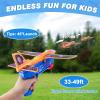Fuwidvia 4 Pack Airplane Launcher Toys, 2 Flight Modes LED Foam Plane Toy for Boys, Outdoor Flying Toys Birthday Gifts for Boys Girl 4 5 6 7 8 9 10 11 12 Year Old view 2