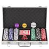 300Pcs Poker Chips Set for Texas Holdem,Blackjack,Professional Poker Kit with Aluminum Case,2 Decks Cards,Dealer,Big Small Blind Buttons and 5 Dice,11.5 Gram Gambling Chips for Casino Games view 1