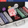 300Pcs Poker Chips Set for Texas Holdem,Blackjack,Professional Poker Kit with Aluminum Case,2 Decks Cards,Dealer,Big Small Blind Buttons and 5 Dice,11.5 Gram Gambling Chips for Casino Games view 2