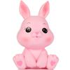 H&W Little Bunny Money Bank, Mini Rabbit Piggy Bank, Best Bitrthday Gift, Pink view 1