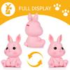 H&W Little Bunny Money Bank, Mini Rabbit Piggy Bank, Best Bitrthday Gift, Pink view 2
